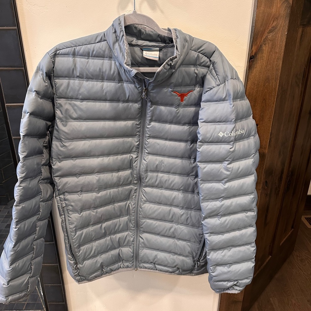 Columbia Light Gray Puffer Jacket - image 1